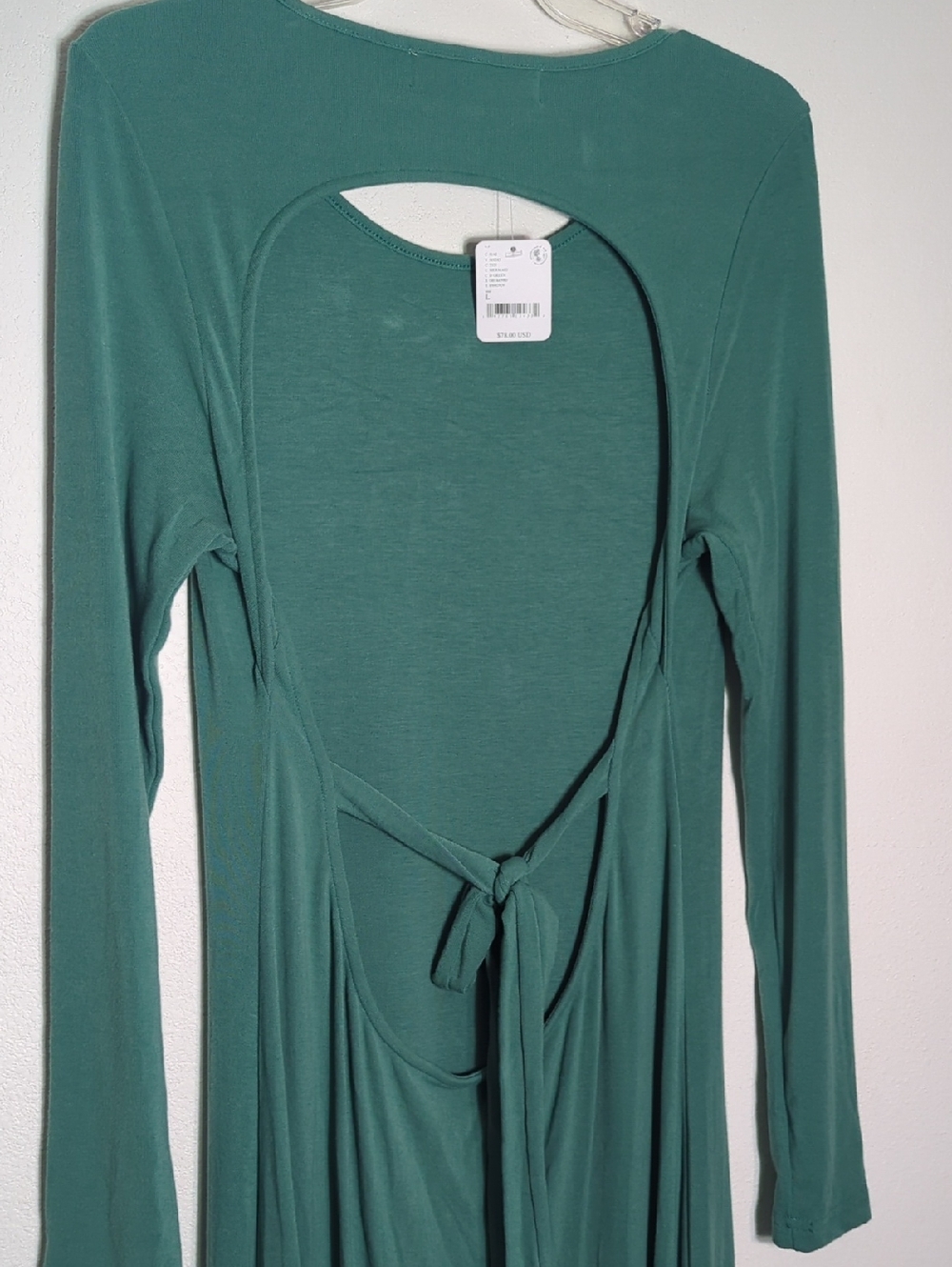 Free People Beach‎ Womens Maxi Dress NWT Aubre Open-Back Backless Green Medium - Picture 11 of 15